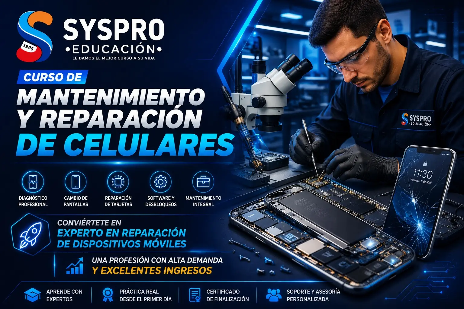 curso Mantenimiento y Reparación de Celulares syspro